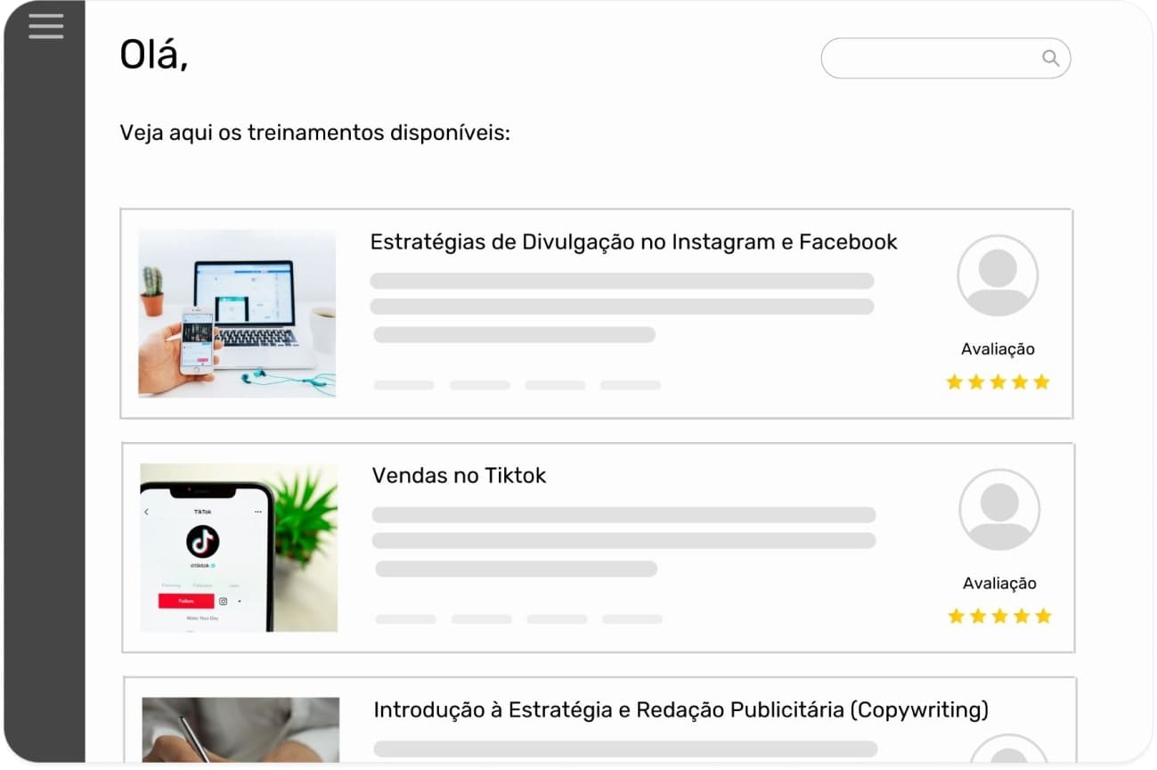 O módulo de E-learning foi desenvolvido com base num conceito colaborativo